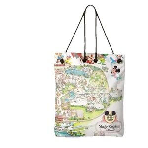 Disney Magic Kingdom 50th Anniversary Park Map Tote Drawstring Backpack